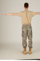  Photos Army Man in Camouflage uniform 3 21th century Army beige tshirt camouflage t poses whole body 0003.jpg